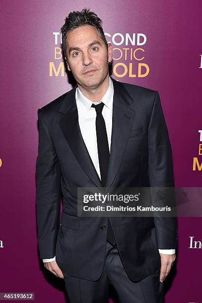 Screenwriter Ol Parker attends "The Second Best Exotic Marigold Hotel" New York Premiere at the Ziegfeld Theater on March 3, 2015 in New York City.