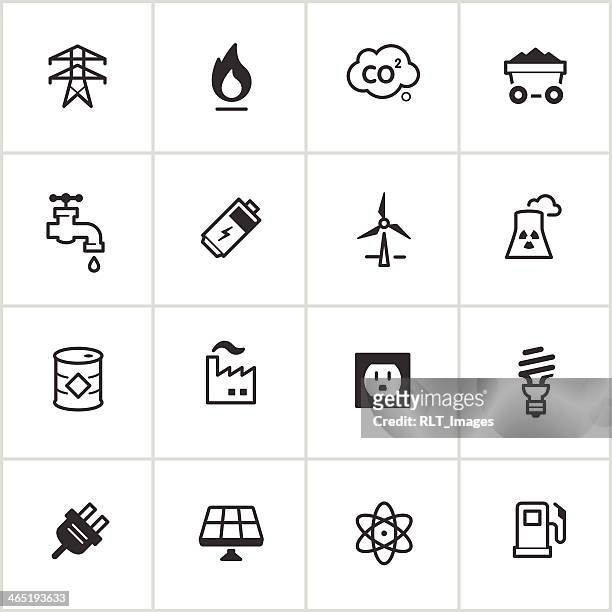 stockillustraties, clipart, cartoons en iconen met energy & power icons — inky series - gas stove burner