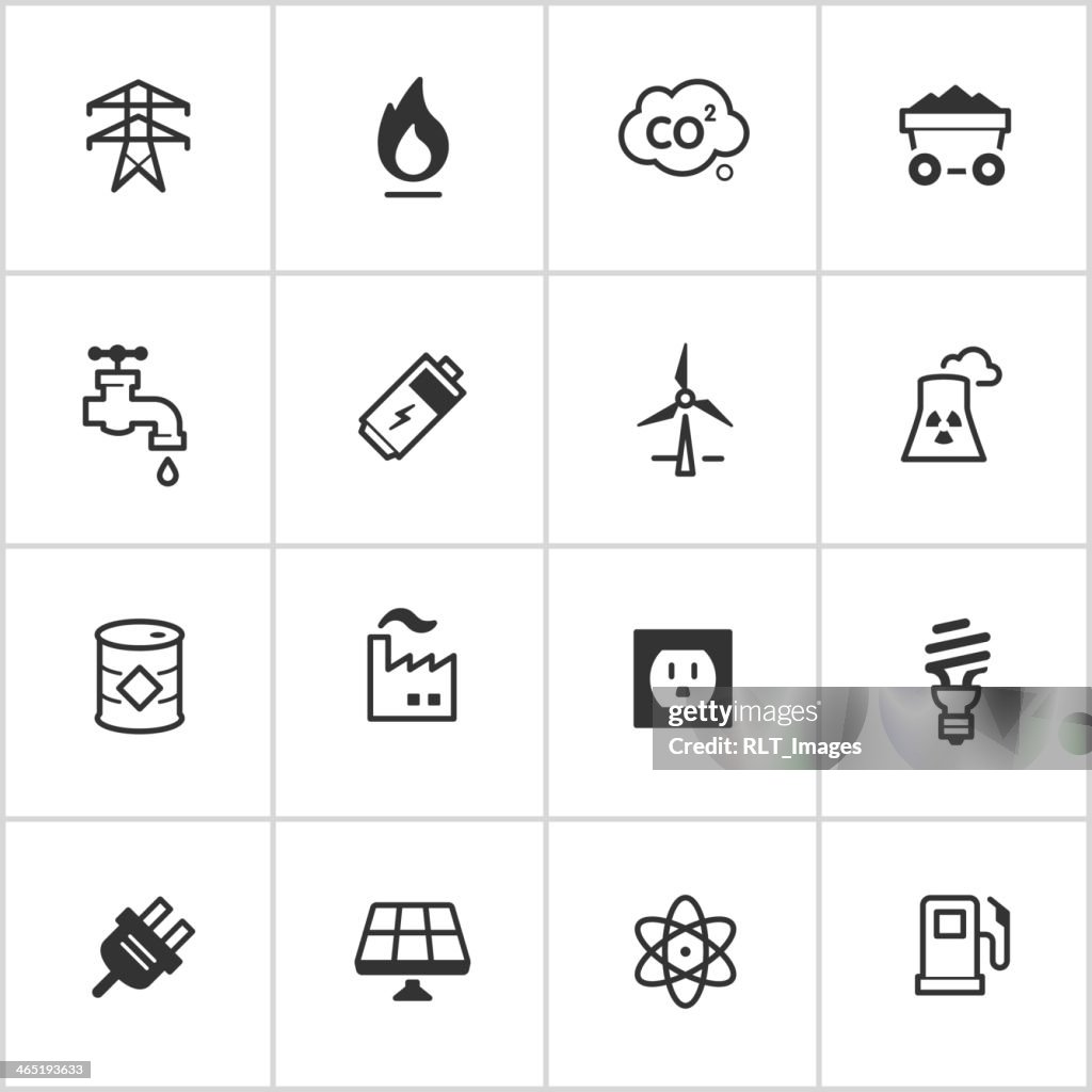 Energy & Power Icons — Inky Series