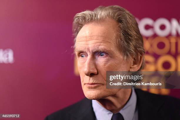 Actor Bill Nighy attends "The Second Best Exotic Marigold Hotel" New York Premiere at the Ziegfeld Theater on March 3, 2015 in New York City.