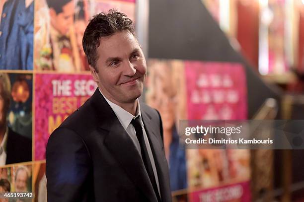 Screenwriter Ol Parker attends "The Second Best Exotic Marigold Hotel" New York Premiere at the Ziegfeld Theater on March 3, 2015 in New York City.