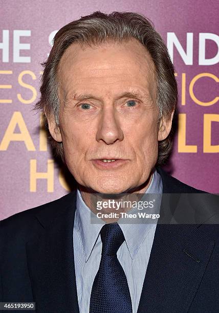 Actor Bill Nighy attends "The Second Best Exotic Marigold Hotel" New York Premiere at the Ziegfeld Theater on March 3, 2015 in New York City.