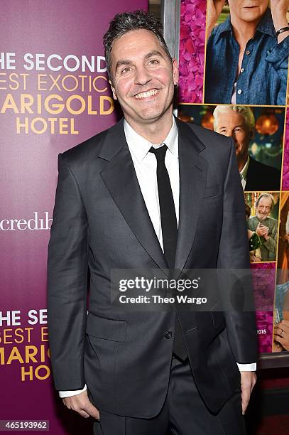 Screenwriter Ol Parker attends "The Second Best Exotic Marigold Hotel" New York Premiere at the Ziegfeld Theater on March 3, 2015 in New York City.