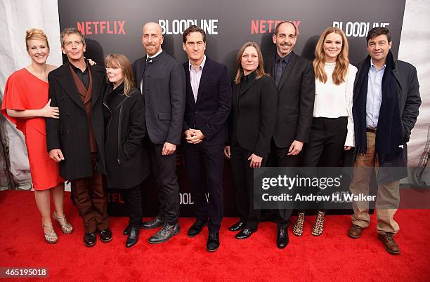 Katie Finneran, Ben Mendelsohn, Sissy Spacek, Todd A. Kessler, Daniel Zelman, Cindy Holland, Glenn Kessler, Jacinda Barrett and Kyle Chandler attend...