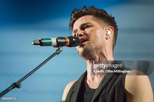 Danny O'Donoghue of The Script performs at Nottingham Capital FM Arena on March 3, 2015 in Nottingham, England.