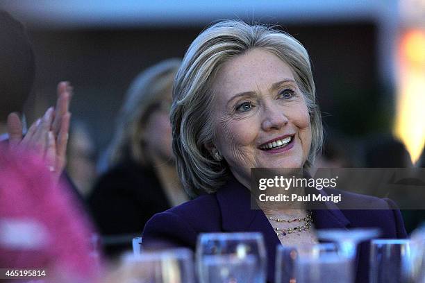 Former U.S. Secretary of State Hillary Clinton attends the EMILY's List 30th Anniversary Gala at Hilton Washington Hotel on March 3, 2015 in...