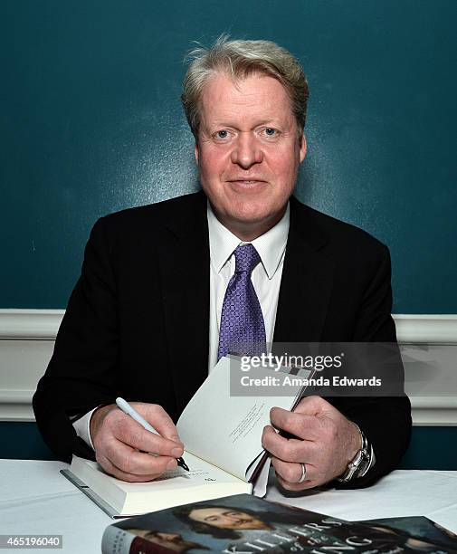 Lord Charles Spencer signs copies of his book "Killers of the King : The Men Who Dared to Execute Charles I" at the British American Business Council...