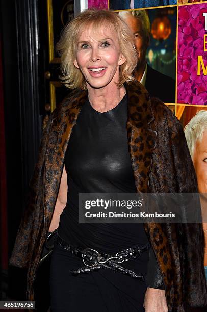 Actress Trudie Styler attends "The Second Best Exotic Marigold Hotel" New York Premiere at the Ziegfeld Theater on March 3, 2015 in New York City.