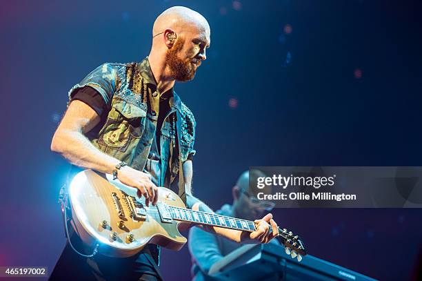 Mark Sheehan of The Script performs at Nottingham Capital FM Arena on March 3, 2015 in Nottingham, England.