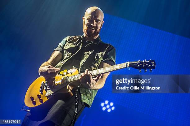Mark Sheehan of The Script performs at Nottingham Capital FM Arena on March 3, 2015 in Nottingham, England.