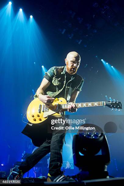 Mark Sheehan of The Script performs at Nottingham Capital FM Arena on March 3, 2015 in Nottingham, England.