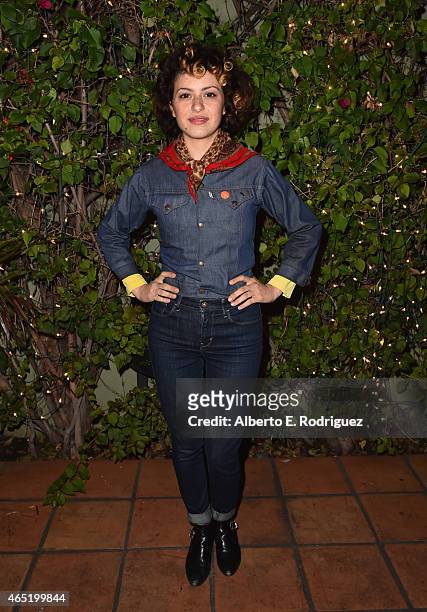 Actress Alia Shawkat attends a screening of "Wild Canaries" at Cinefamily on March 3, 2015 in Los Angeles, California.
