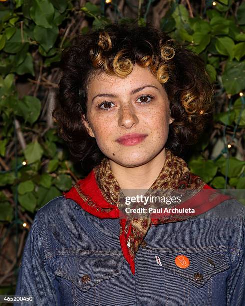 Actress Alia Shawkat attends the screening of "Wild Canaries" at Cinefamily on March 3, 2015 in Los Angeles, California.