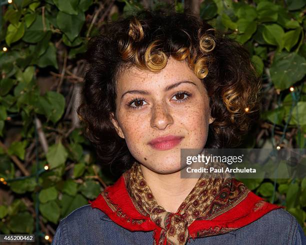 Actress Alia Shawkat attends the screening of "Wild Canaries" at Cinefamily on March 3, 2015 in Los Angeles, California.