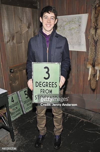 Alex Sharp attends "Six Degrees Of Stockard Channing" at The Lodge at The McKittrick Hotel on March 3, 2015 in New York City.