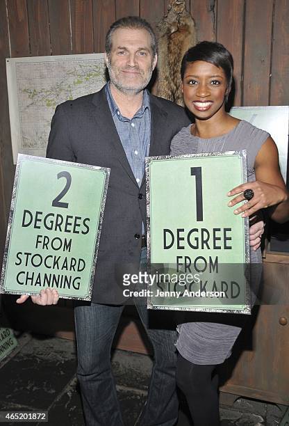 Marc Kudisch and Montego Glover attend "Six Degrees Of Stockard Channing" at The Lodge at The McKittrick Hotel on March 3, 2015 in New York City.