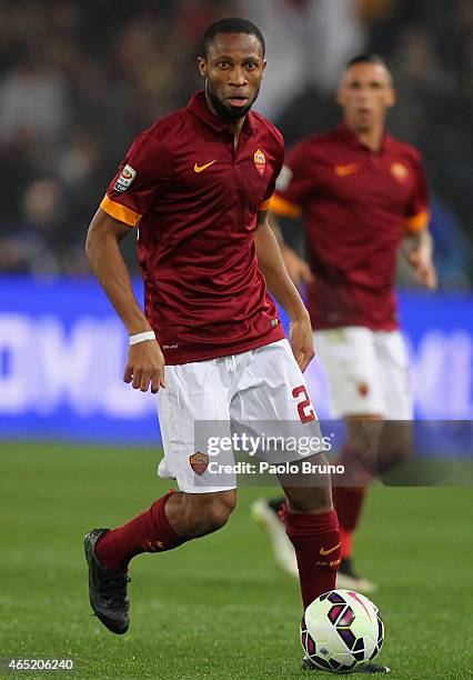 Seydou Keita of AS Roma in action during the Serie A match between AS Roma and Juventus FC at Stadio Olimpico on March 2, 2015 in Rome, Italy.