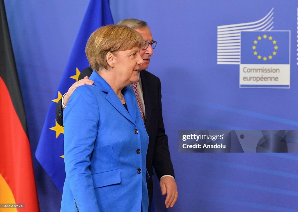 Germany Chancellor Angela Merkel in Brussels