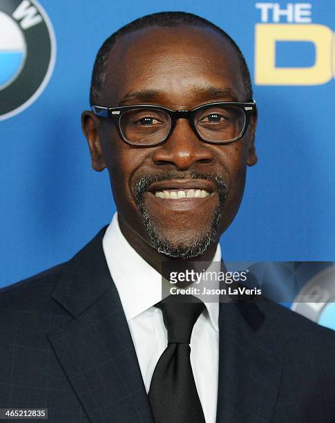 Actor Don Cheadle attends the 66th annual Directors Guild of America Awards at the Hyatt Regency Century Plaza on January 25, 2014 in Century City,...