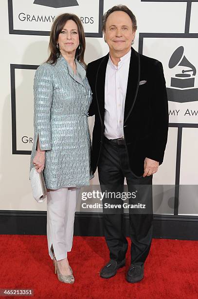 Actor/comedian Billy Crystal and Janice Crystal attend the 56th GRAMMY Awards at Staples Center on January 26, 2014 in Los Angeles, California.