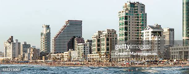 view of the town from jaffa - jaffa foto e immagini stock