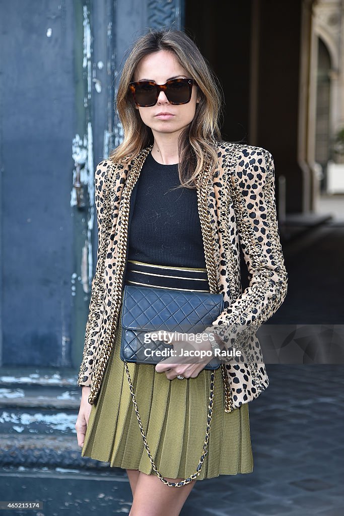 Celebrity Sightings On Day 2  Of Paris Fashion Week Fall Winter 2015/2016