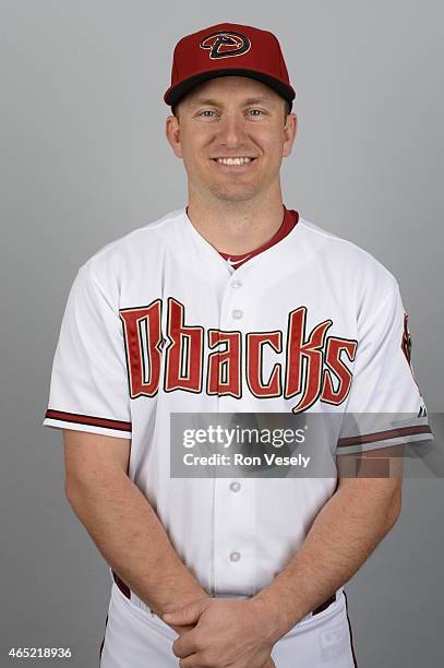 Cliff Pennington of the Arizona Diamondbacks poses during Photo Day on Sunday, March 1, 2015 at Salt River Fields at Talking Stick in Scottsdale,...