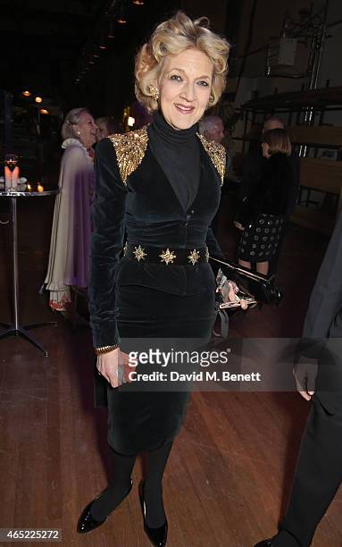 Fiona Shackleton attends Fast Forward, The National Theatre's fundraising gala, at The National Theatre on March 4, 2015 in London, England.