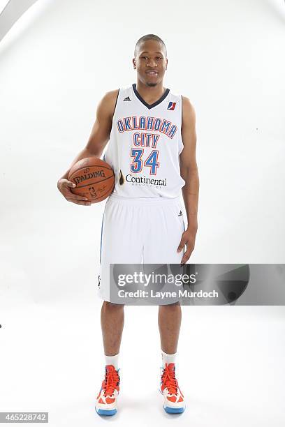 Rodney Williams of the Oklahoma City Blue poses for portraits on March 3, 2015 at the Chesapeake Energy Arena in Oklahoma City, Oklahoma. NOTE TO...