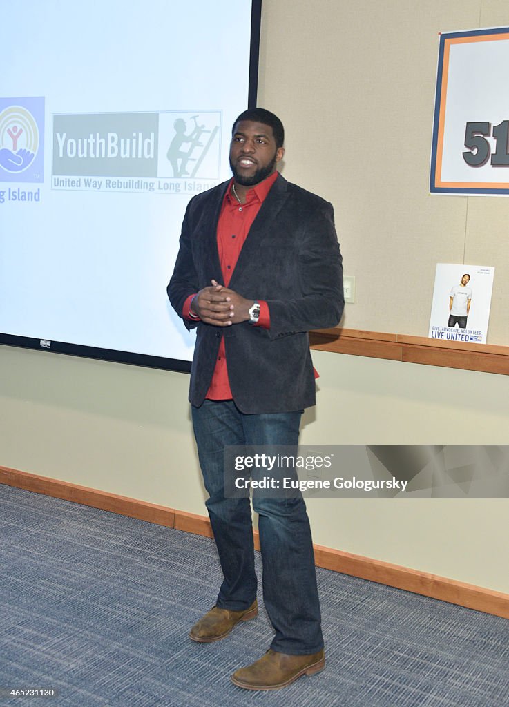 NFL Linebacker Emmanuel Acho Visits United Way Of Long Island