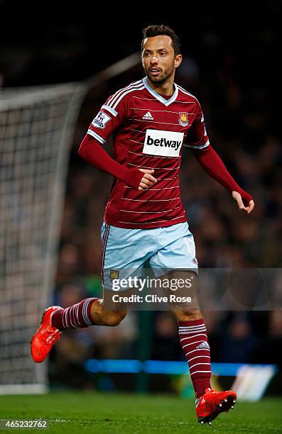 Nene of West Ham in action during the Barclays Premier League match between West Ham and Chelsea at the Boleyn Ground on March 4, 2015 in London,...