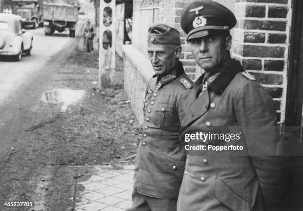 Erwin Rommel Heydrich German commander of the 7th Panzer Division, Erwin Rommel with XV ...