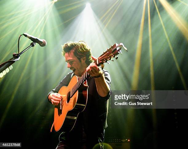 Jack Savoretti performs on stage at O2 Shepherd's Bush Empire on March 4, 2015 in London, England.