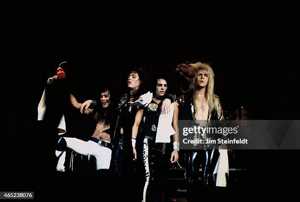 Rock band Cinderella performs at the Met Center in Bloomington, Minnesota on August 27, 1988.