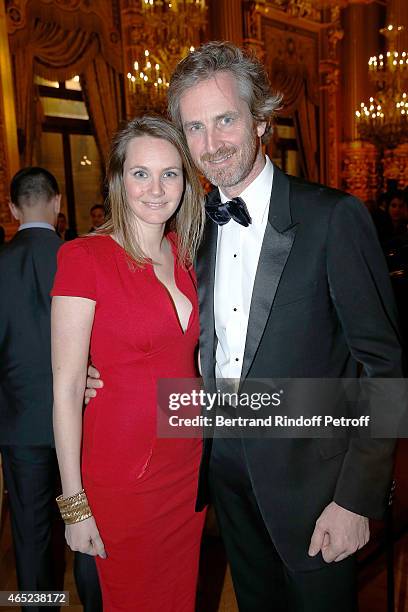 Alexandra Jousset and her brother Frederic Jousset attend Le Chant De La Terre AROP Charity Gala At Opera Garnier In Paris on March 4, 2015 in Paris,...