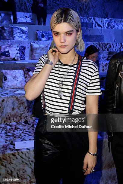 Soko attends the H&M show as part of the Paris Fashion Week Womenswear Fall/Winter 2015/2016 at Grand Palais on March 4, 2015 in Paris, France.
