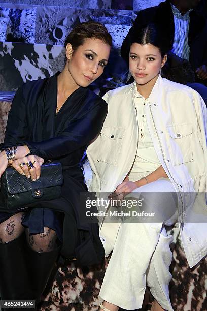 Noomi Rapace and Sofia Richie attend the H&M show as part of the Paris Fashion Week Womenswear Fall/Winter 2015/2016 at Grand Palais on March 4, 2015...