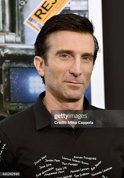 Sharlto Copley attends the "Chappie" New York Premiere at AMC Lincoln Square Theater on March 4, 2015 in New York City.