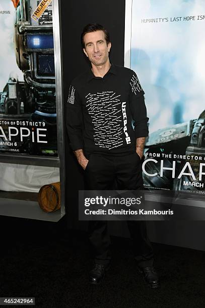 Sharlto Copley attends the "Chappie" New York Premiere at AMC Lincoln Square Theater on March 4, 2015 in New York City.