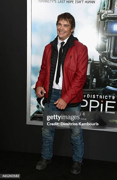 Brandon Auret attends the "Chappie" New York Premiere at AMC Lincoln Square Theater on March 4, 2015 in New York City.