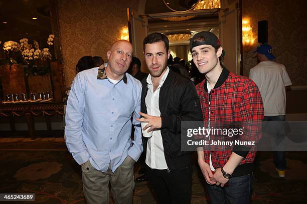 Steve Lobel, Ross Michaels and Marco Foster attend Songwriter Bryan-Michael Cox Hosts Annual Pre-GRAMMY SESAC Brunch at Four Seasons Hotel Los...