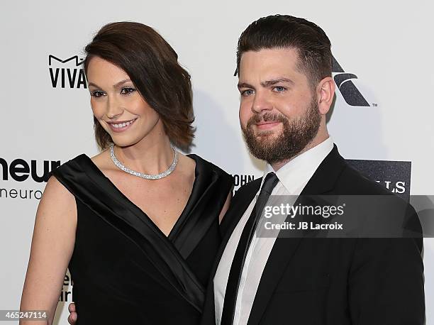 Lisa Osbourne and Jack Osbourne attend the 23rd Annual Elton John AIDS Foundation Academy Awards Viewing Party on February 22, 2015 in West...