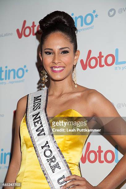 Thatiana Diaz, Miss New York Teen USA, attends Voto Latino's 10th Anniversary Celebration at Hamilton Live on March 4, 2015 in Washington, DC.