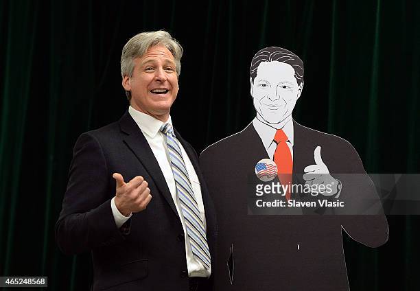 Actor Tom Galantich performs at 'Clinton The Musical' Sneak Peek at Ripley Grier Studios at Ripley Greer Studios on March 4, 2015 in New York City.