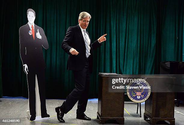 Actor Tom Galantich performs at 'Clinton The Musical' Sneak Peek at Ripley Grier Studios at Ripley Greer Studios on March 4, 2015 in New York City.