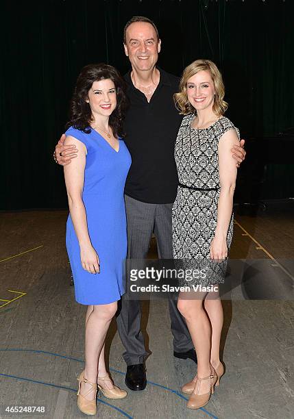 Actors Veronica Kuehn, Dale Hensley and Gretchen Wylder attend 'Clinton The Musical' Sneak Peek at Ripley Grier Studios at Ripley Greer Studios on...