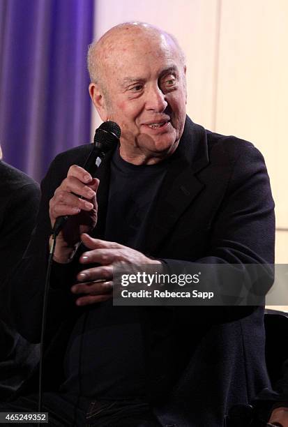 Songwriter/producer Mike Stoller speaks onstage at Steve Tyrell Celebrates "That Lovin' Feeling" With SHOF Legends at The GRAMMY Museum on March 4,...