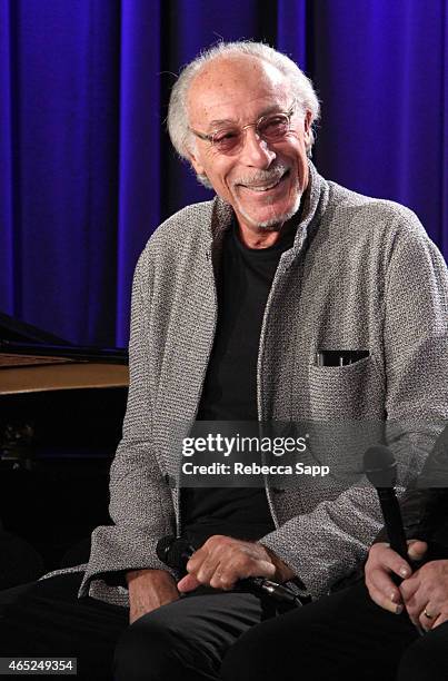 Singer/sonwriter Jeff Barry speaks onstage at Steve Tyrell Celebrates "That Lovin' Feeling" With SHOF Legends at The GRAMMY Museum on March 4, 2015...