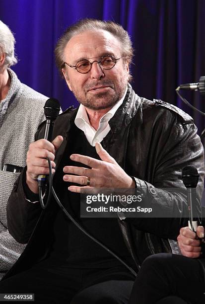 Songwriter Barry Mann speaks onstage at Steve Tyrell Celebrates "That Lovin' Feeling" With SHOF Legends at The GRAMMY Museum on March 4, 2015 in Los...