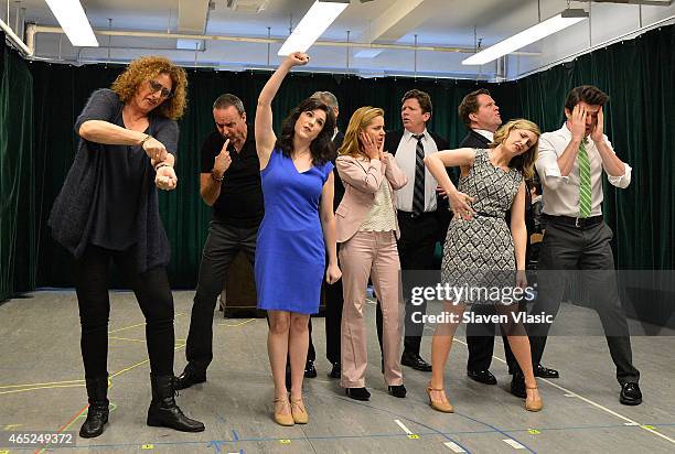 Kerry Butler performs with the ensemble cast at 'Clinton The Musical' Sneak Peek at Ripley Grier Studios at Ripley Greer Studios on March 4, 2015 in...